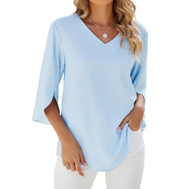 Sabrina - Elegante V-hals Blouse voor Vrouwen