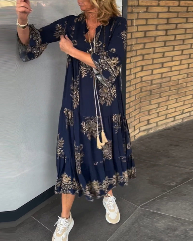 Maia - Boheemse Chic in een Adembenemende Maxi Jurk