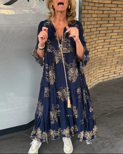 Maia - Boheemse Chic in een Adembenemende Maxi Jurk