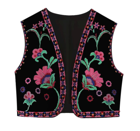 Emily - Boho Vest Mouwloos trendy gebloemd gilet voor vrouwen