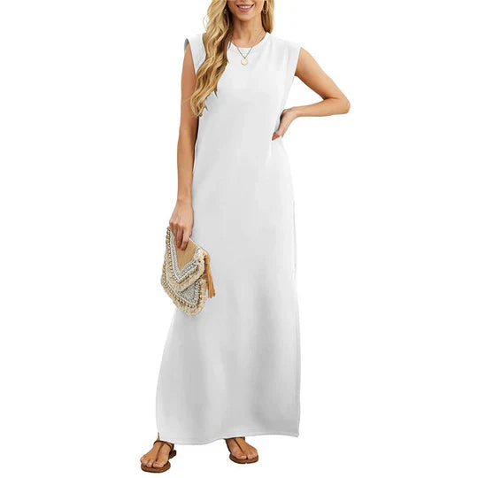 Ainsley - Comfortabele mouwloze maxi jurk