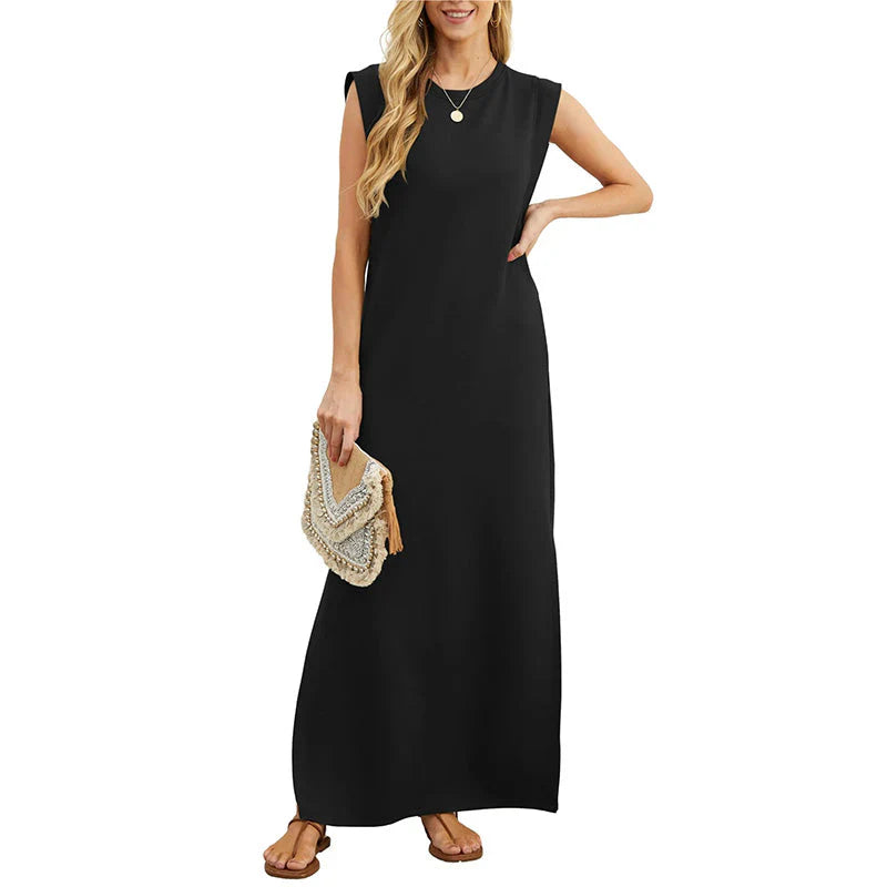 Ainsley - Comfortabele mouwloze maxi jurk