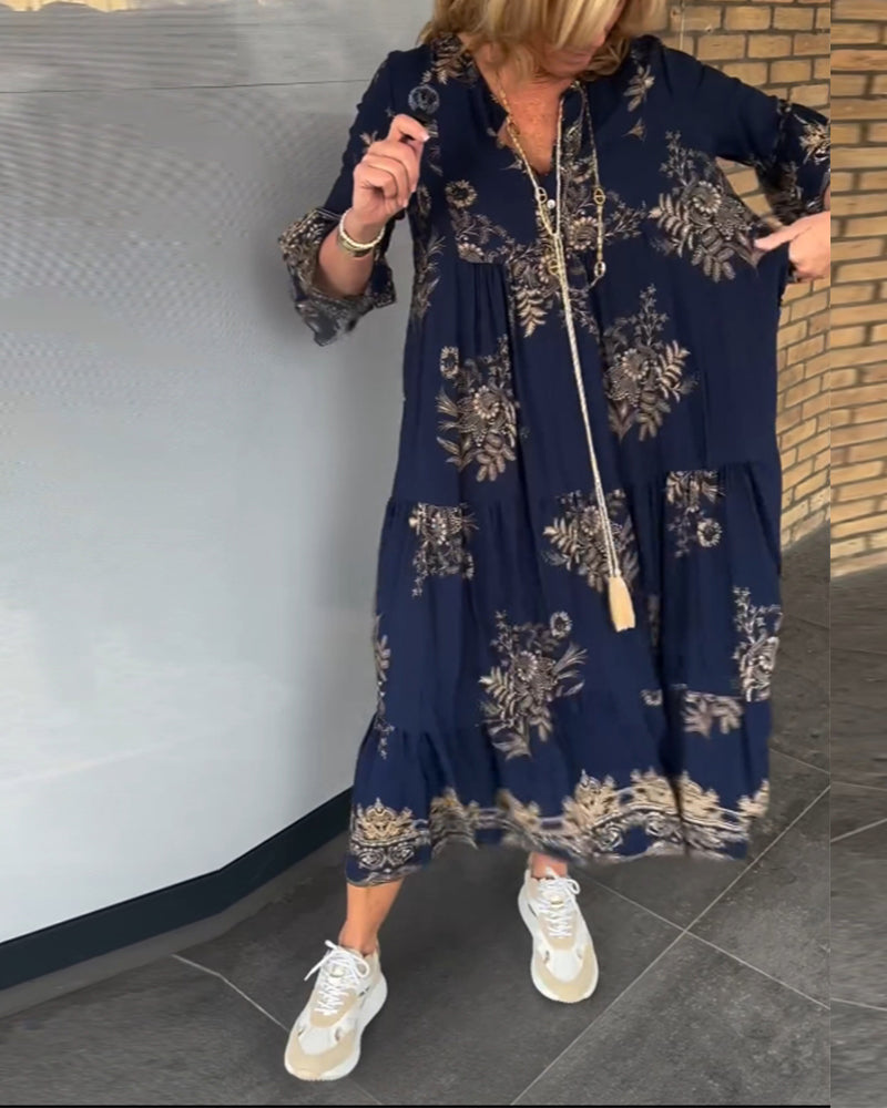 Maia - Boheemse Chic in een Adembenemende Maxi Jurk