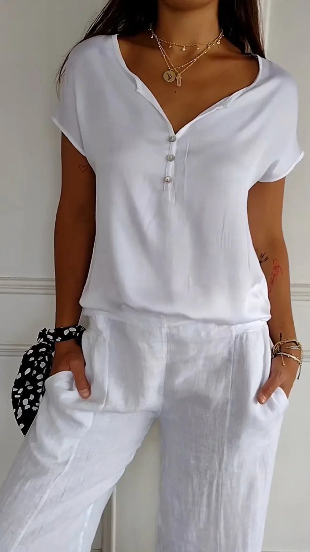 Gloria - Modieus V-hals-shirt voor dames