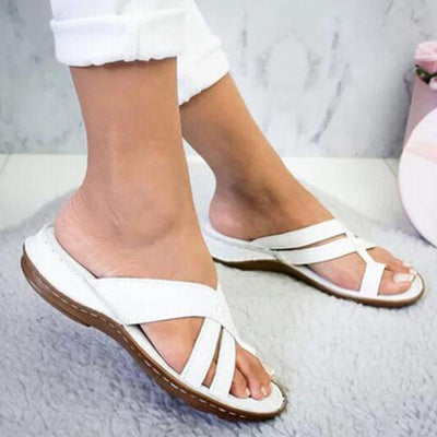 Saar | Casual sandalen met hellende hak en teen