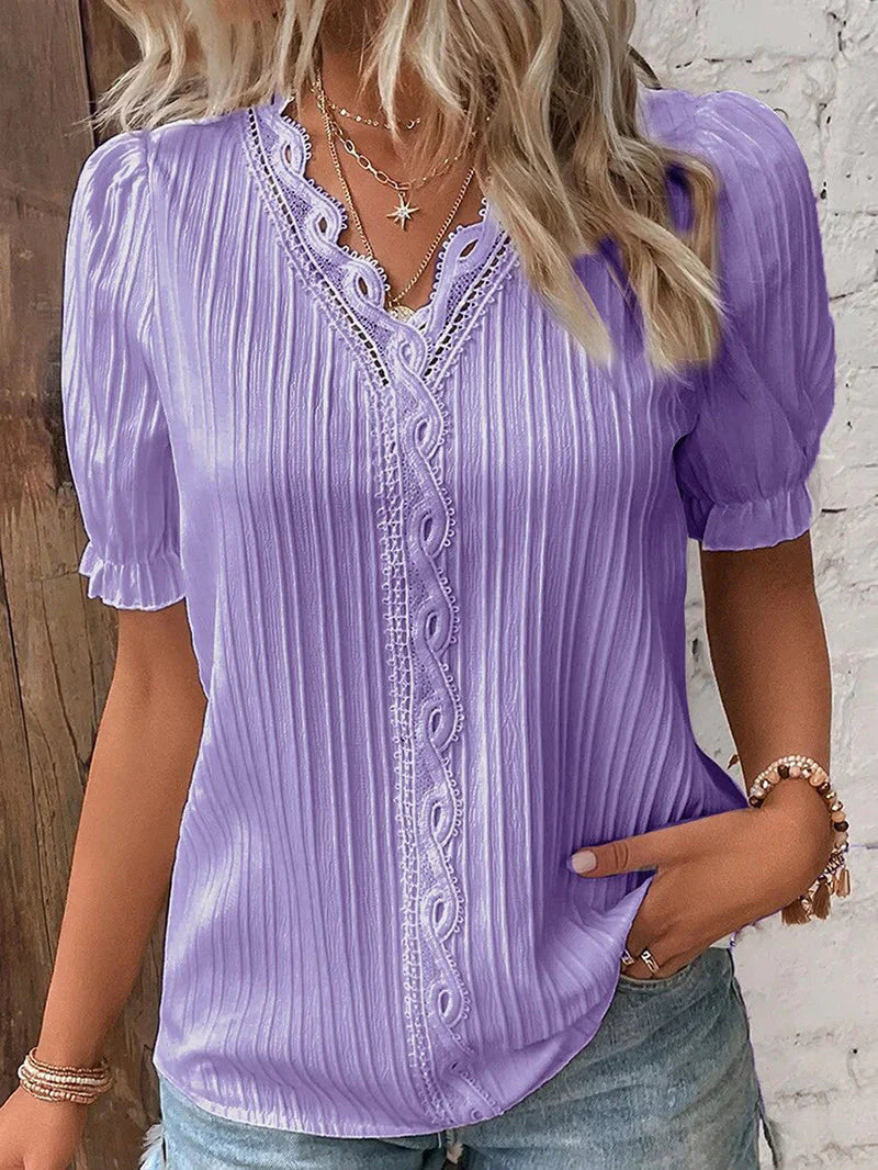 Clarisse - Elegante Kanten Blouse