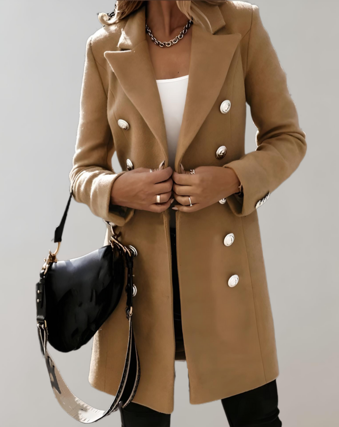 Sophie |  Lange en oversized blazer met grote knopen