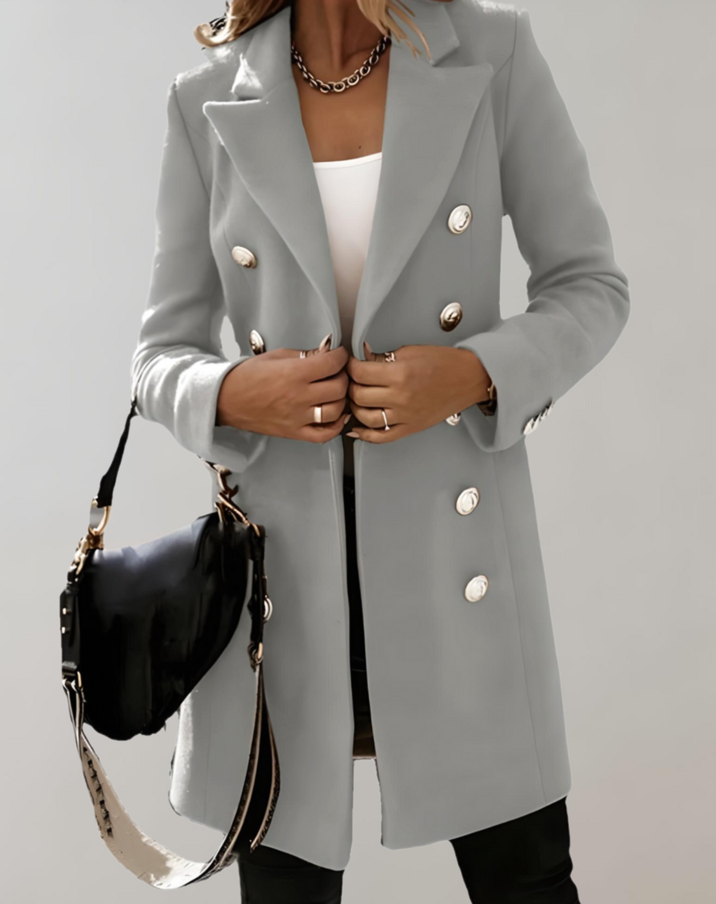 Sophie |  Lange en oversized blazer met grote knopen