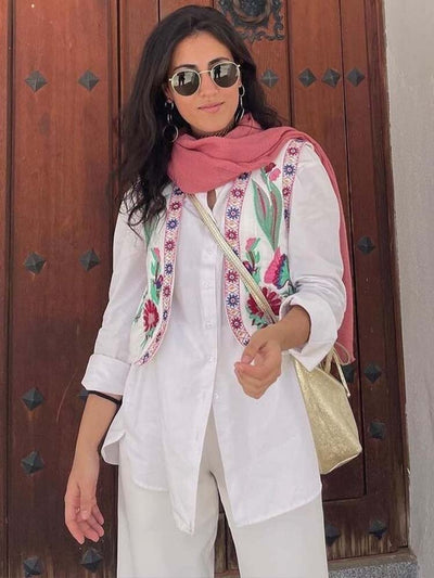 Emily - Boho Vest Mouwloos trendy gebloemd gilet voor vrouwen