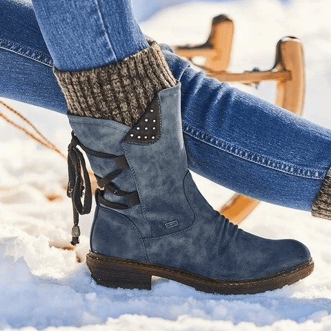 Lara | Winter warme rug veterschoenen schoenen