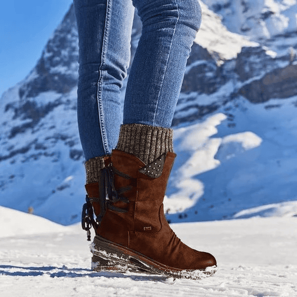 Lara | Winter warme rug veterschoenen schoenen