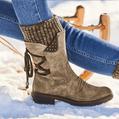 Lara | Winter warme rug veterschoenen schoenen