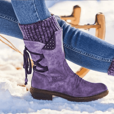 Lara | Winter warme rug veterschoenen schoenen