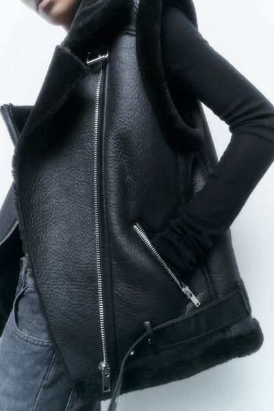 Jade Leren Bodywarmer - Warm & Trendy