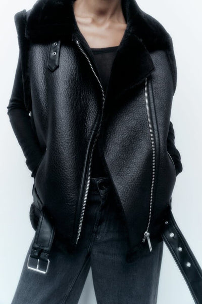 Jade Leren Bodywarmer - Warm & Trendy