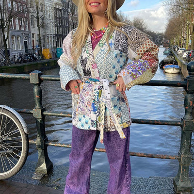 Aztek - Modern damesvest met kleurrijke print