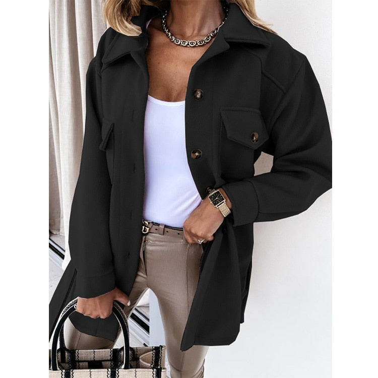 Chloe - Premium Lang Wollen Overshirt