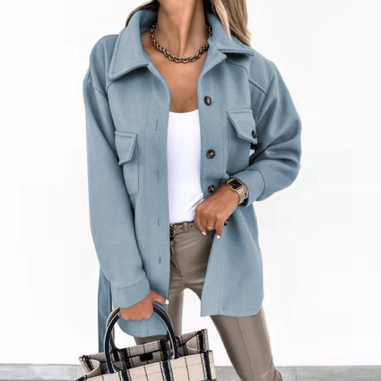 Chloe - Premium Lang Wollen Overshirt