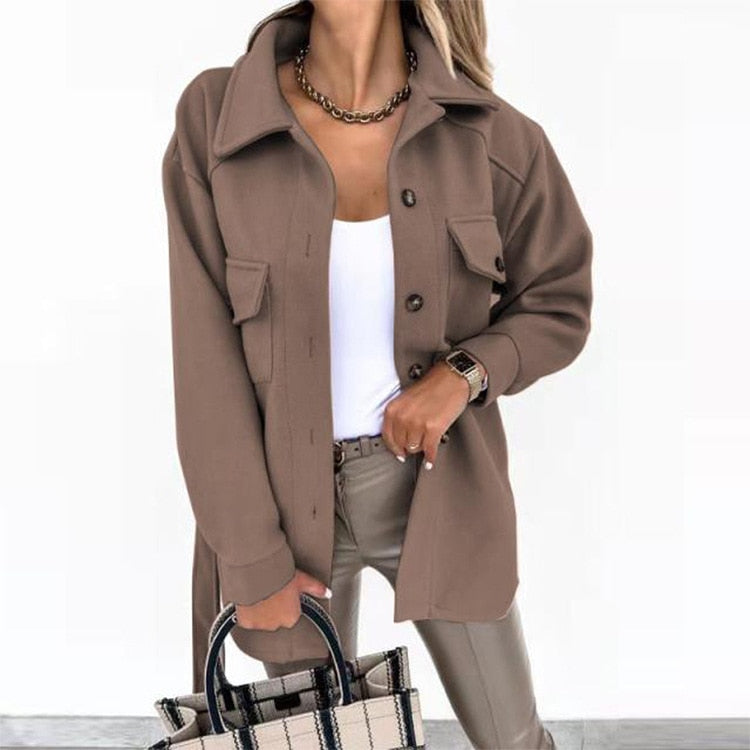 Chloe - Premium Lang Wollen Overshirt