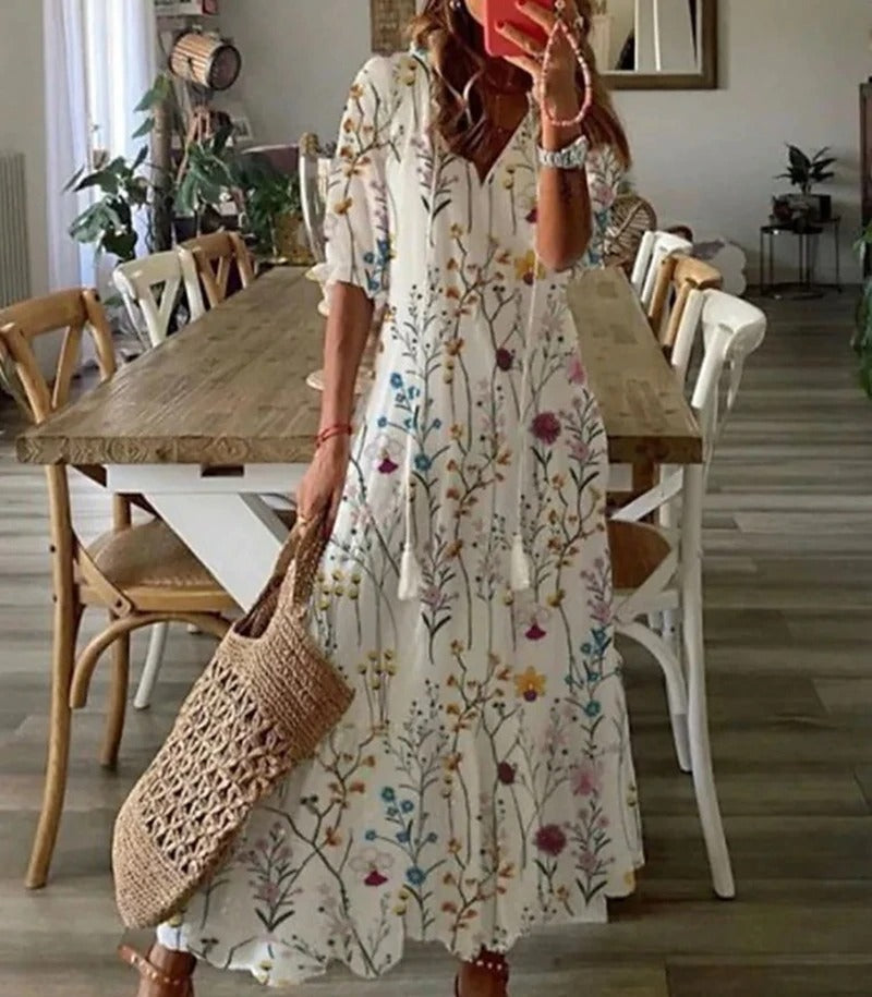 Denise - Boheemse maxi jurk