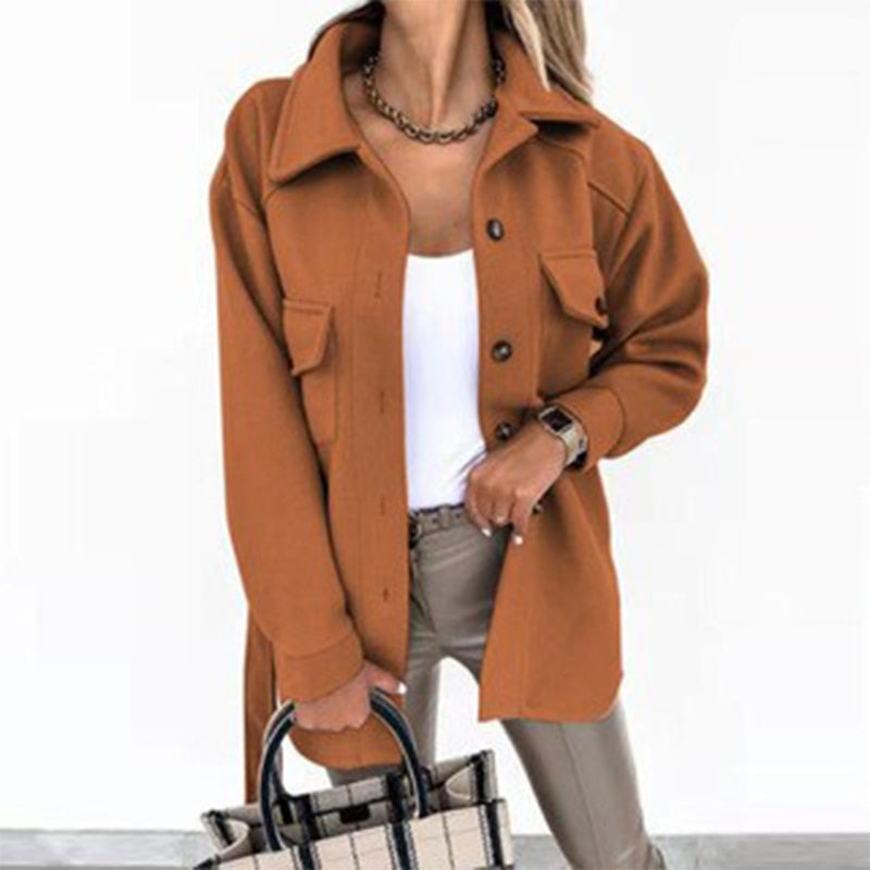 Chloe - Premium Lang Wollen Overshirt