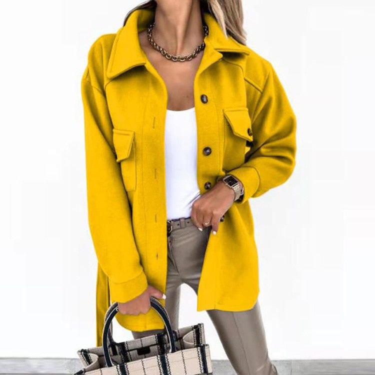 Chloe - Premium Lang Wollen Overshirt
