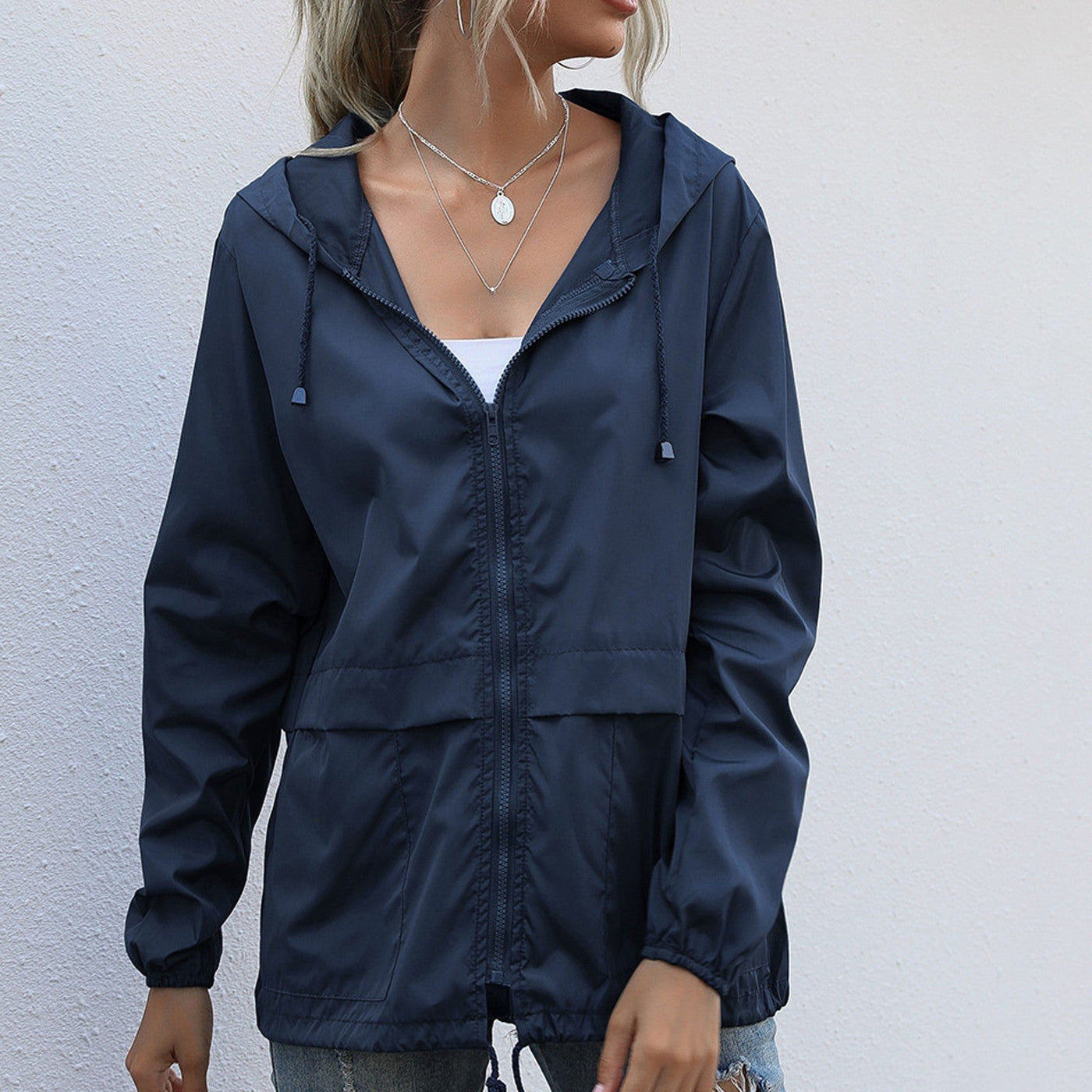 Zaria Windjack | Casual winddichte regenjas met capuchon voor dames