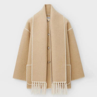 Manu Coat | Elegante luxe lange wollen herfstjas voor vrouwen
