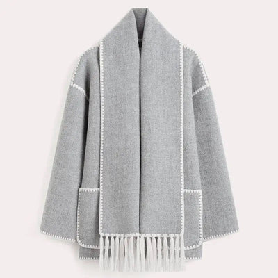 Manu Coat | Elegante luxe lange wollen herfstjas voor vrouwen