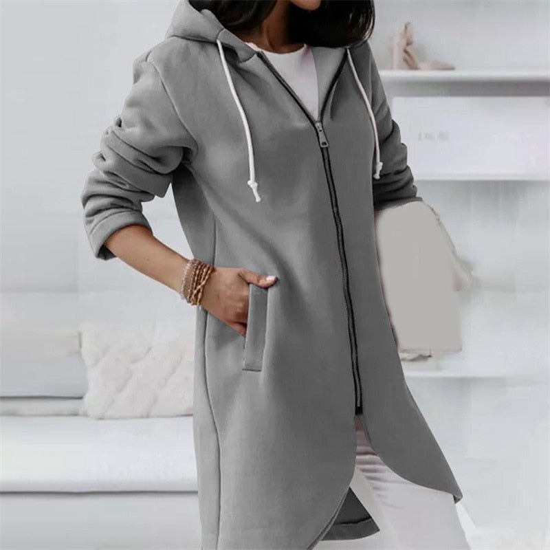 Loscana Jacket | Comfortabel lang vest voor vrouwen met capuchon