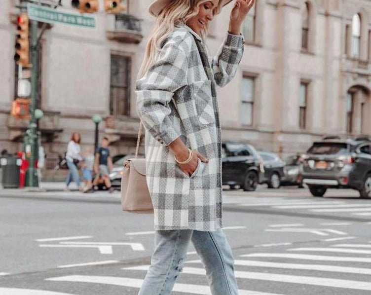 Loavie Geruite jas | Comfortabele oversized geruite over shirt voor vrouwen
