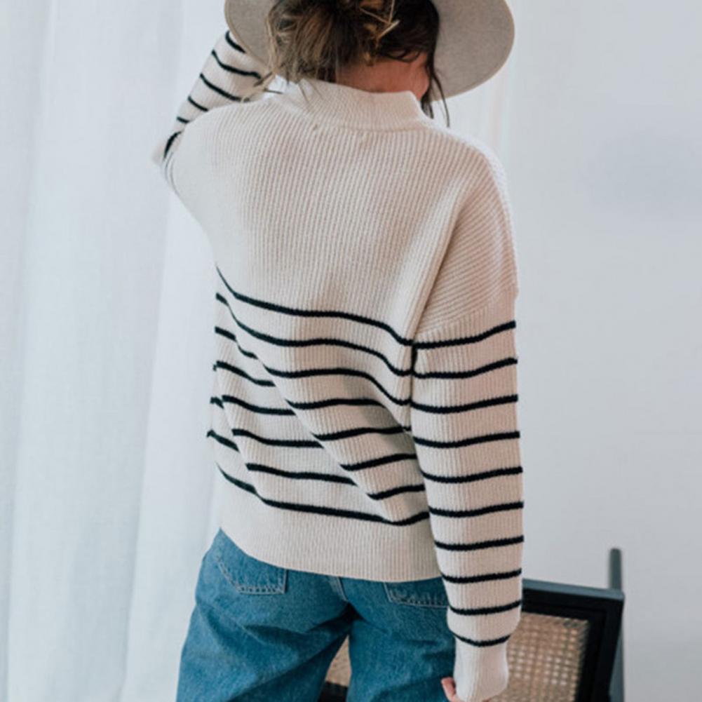 Lucia Couture | Comfortabele V-hals trui met rits voor dames