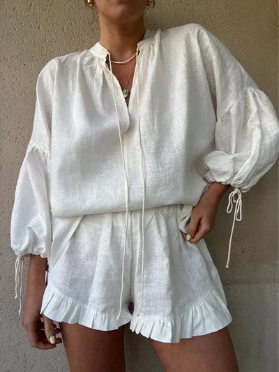 Isabelle - Chic los katoenen topje en shorts